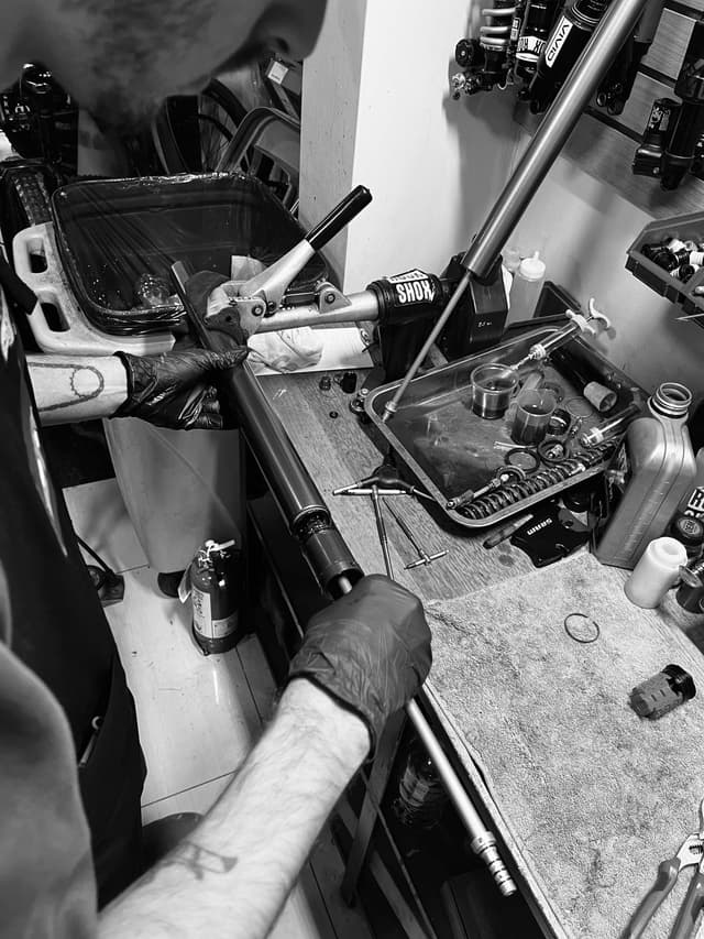 working on wheel