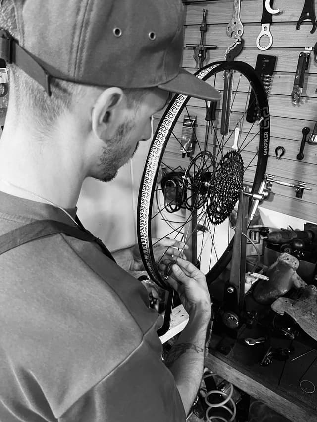 working on wheel